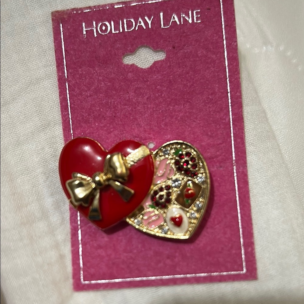 Red and Gold Heart Ornament